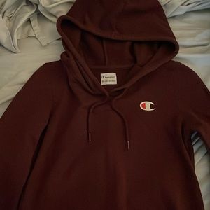 Burgundy champion hoodie